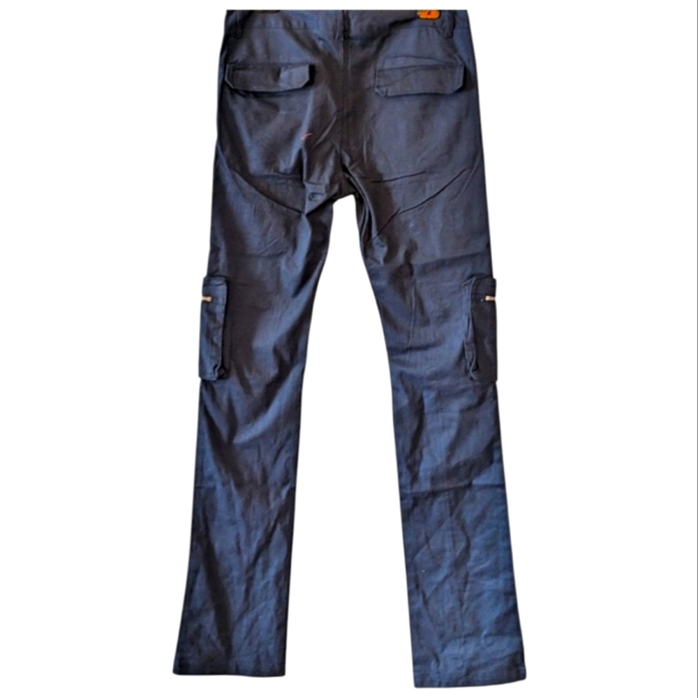 Stacked Fit Genuine Brand Men's Cargo Pants - Navy Blue (32/34) - Picture 3 of 15